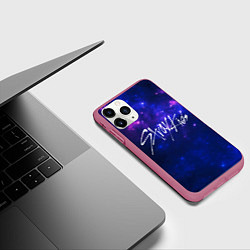 Чехол iPhone 11 Pro матовый Stray Kids, цвет: 3D-малиновый — фото 2