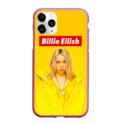 Чехол iPhone 11 Pro матовый Billie Eilish: MyBoi, цвет: 3D-малиновый