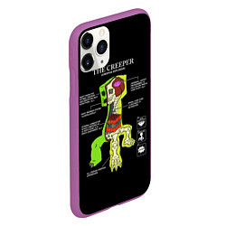 Чехол iPhone 11 Pro матовый The Creeper, цвет: 3D-фиолетовый — фото 2