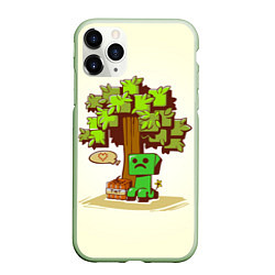 Чехол iPhone 11 Pro матовый Forest Creeper, цвет: 3D-салатовый