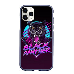 Чехол iPhone 11 Pro матовый Black Panther 80s, цвет: 3D-серый