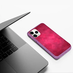 Чехол iPhone 11 Pro матовый Любовь и счастье, цвет: 3D-фиолетовый — фото 2