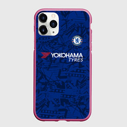 Чехол iPhone 11 Pro матовый Chelsea home 19-20, цвет: 3D-малиновый