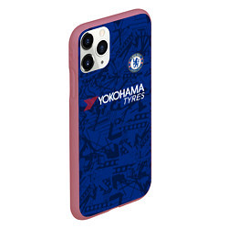 Чехол iPhone 11 Pro матовый Chelsea home 19-20, цвет: 3D-малиновый — фото 2