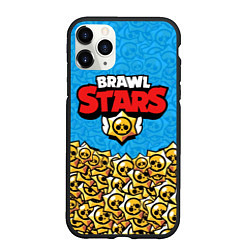 Чехол iPhone 11 Pro матовый Brawl Stars: Blue Style, цвет: 3D-черный