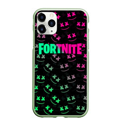 Чехол iPhone 11 Pro матовый FORTNITE x MARSHMELLO, цвет: 3D-салатовый