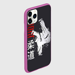 Чехол iPhone 11 Pro матовый Judo Warrior, цвет: 3D-фиолетовый — фото 2