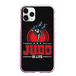 Чехол iPhone 11 Pro матовый Judo is life, цвет: 3D-розовый