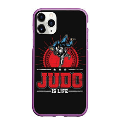 Чехол iPhone 11 Pro матовый Judo is life, цвет: 3D-фиолетовый