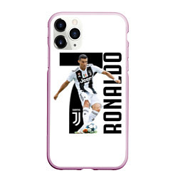 Чехол iPhone 11 Pro матовый Ronaldo the best, цвет: 3D-розовый