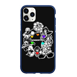 Чехол iPhone 11 Pro матовый Undertale, цвет: 3D-тёмно-синий