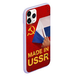 Чехол iPhone 11 Pro матовый MADE IN USSR, цвет: 3D-светло-сиреневый — фото 2