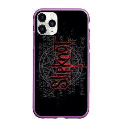Чехол iPhone 11 Pro матовый Slipknot: Pentagram, цвет: 3D-фиолетовый