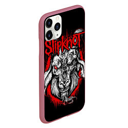 Чехол iPhone 11 Pro матовый Slipknot: Devil Goat, цвет: 3D-малиновый — фото 2