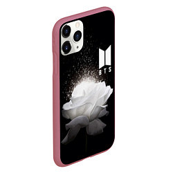 Чехол iPhone 11 Pro матовый BTS Flower, цвет: 3D-малиновый — фото 2
