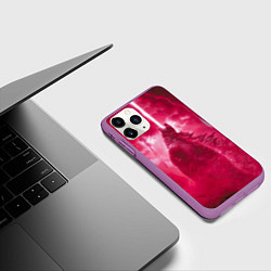 Чехол iPhone 11 Pro матовый Red Godzilla, цвет: 3D-фиолетовый — фото 2