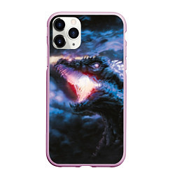 Чехол iPhone 11 Pro матовый Годзилла, цвет: 3D-розовый