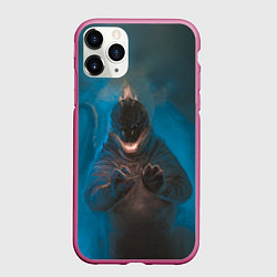 Чехол iPhone 11 Pro матовый Blue Godzilla, цвет: 3D-малиновый