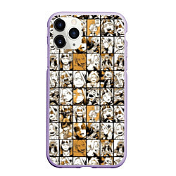 Чехол iPhone 11 Pro матовый BOKU NO HERO ACADEMIA MHA МОЯ ГЕРОЙСКАЯ АКАДЕМИЯ, цвет: 3D-светло-сиреневый