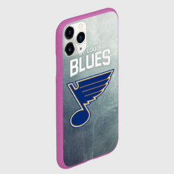 Чехол iPhone 11 Pro матовый St Louis Blues, цвет: 3D-фиолетовый — фото 2