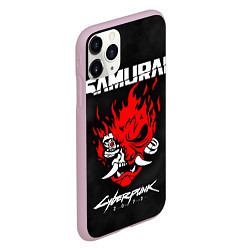 Чехол iPhone 11 Pro матовый Cyberpunk 2077: Samurai, цвет: 3D-розовый — фото 2