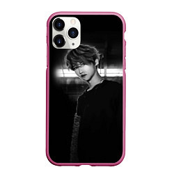 Чехол iPhone 11 Pro матовый Stray Kids, цвет: 3D-малиновый