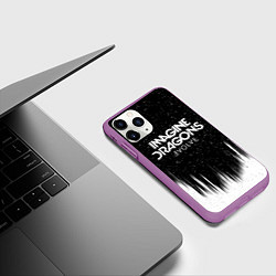 Чехол iPhone 11 Pro матовый IMAGINE DRAGONS, цвет: 3D-фиолетовый — фото 2