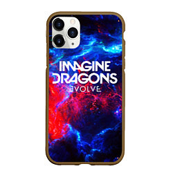 Чехол iPhone 11 Pro матовый IMAGINE DRAGONS, цвет: 3D-коричневый