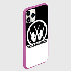 Чехол iPhone 11 Pro матовый Volkswagen girls, цвет: 3D-фиолетовый — фото 2