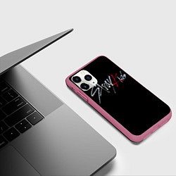 Чехол iPhone 11 Pro матовый Stray Kids, цвет: 3D-малиновый — фото 2
