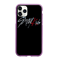 Чехол iPhone 11 Pro матовый Stray Kids, цвет: 3D-фиолетовый