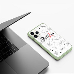 Чехол iPhone 11 Pro матовый STRAY KIDS АВТОГРАФЫ, цвет: 3D-салатовый — фото 2