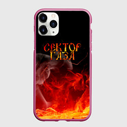 Чехол iPhone 11 Pro матовый Сектор Газа, цвет: 3D-малиновый
