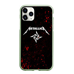 Чехол iPhone 11 Pro матовый METALLICA, цвет: 3D-салатовый