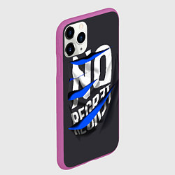 Чехол iPhone 11 Pro матовый Без сожаления объемная надпись, цвет: 3D-фиолетовый — фото 2