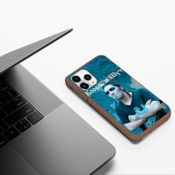 Чехол iPhone 11 Pro матовый Король и Шут Анархия спина, цвет: 3D-коричневый — фото 2