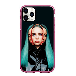 Чехол iPhone 11 Pro матовый BILLIE EILISH, цвет: 3D-малиновый