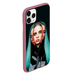 Чехол iPhone 11 Pro матовый BILLIE EILISH, цвет: 3D-малиновый — фото 2