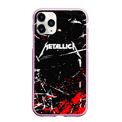 Чехол iPhone 11 Pro матовый METALLICA, цвет: 3D-розовый