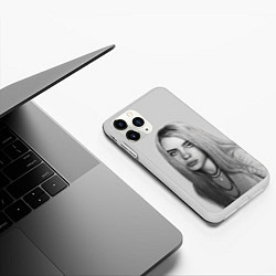 Чехол iPhone 11 Pro матовый BILLIE EILISH, цвет: 3D-белый — фото 2