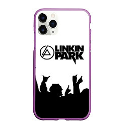 Чехол iPhone 11 Pro матовый LINKIN PARK, цвет: 3D-фиолетовый