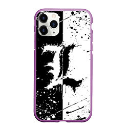Чехол iPhone 11 Pro матовый L geometry, цвет: 3D-фиолетовый