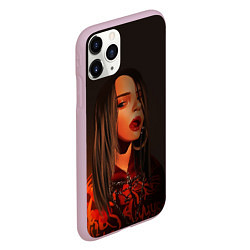 Чехол iPhone 11 Pro матовый Billie Eilish: Red Head, цвет: 3D-розовый — фото 2