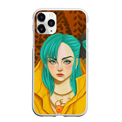 Чехол iPhone 11 Pro матовый Billie Eilish: Turquoise Hair, цвет: 3D-белый