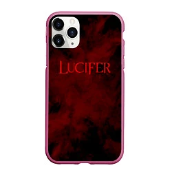 Чехол iPhone 11 Pro матовый LUCIFER КРЫЛЬЯ, цвет: 3D-малиновый