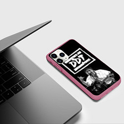 Чехол iPhone 11 Pro матовый ДДТ, цвет: 3D-малиновый — фото 2