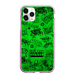 Чехол iPhone 11 Pro матовый BILLIE EILISH: Grunge Graffiti, цвет: 3D-розовый