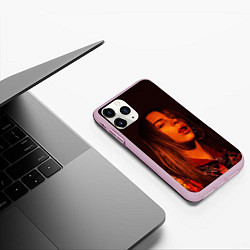 Чехол iPhone 11 Pro матовый BILLIE EILISH: Red Mood, цвет: 3D-розовый — фото 2