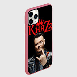 Чехол iPhone 11 Pro матовый Князь Анархия спина, цвет: 3D-малиновый — фото 2