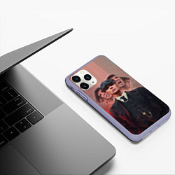 Чехол iPhone 11 Pro матовый Томас Шелби Peaky Blinders, цвет: 3D-светло-сиреневый — фото 2